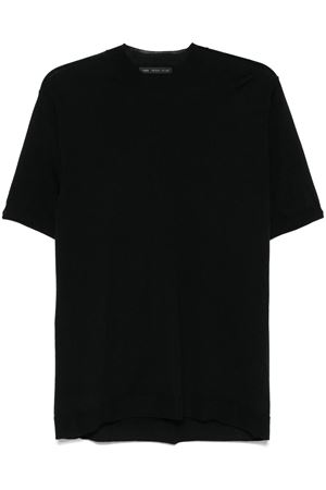 Black merino wool T-shirt LOW BRAND | L1MFW24256684D001